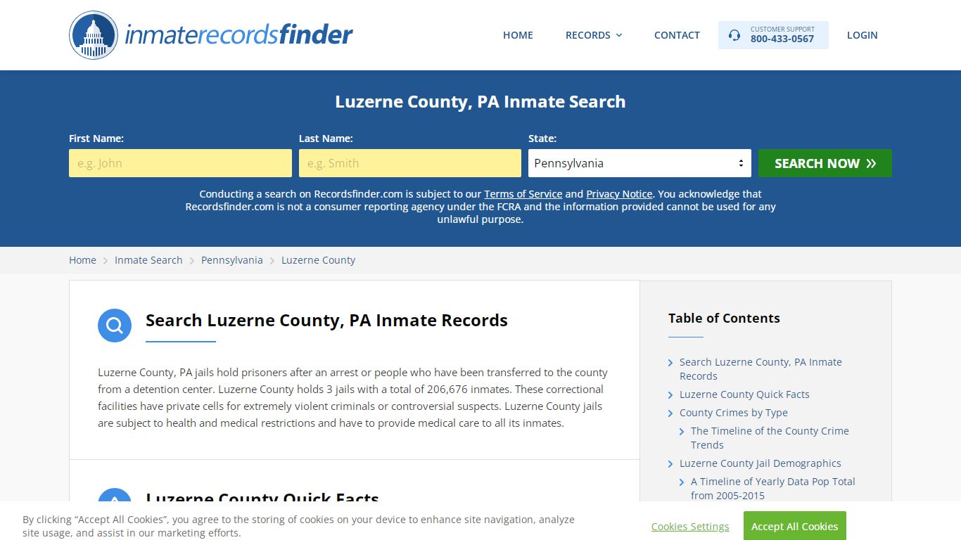 Luzerne County, PA Inmate Lookup & Jail Records Online