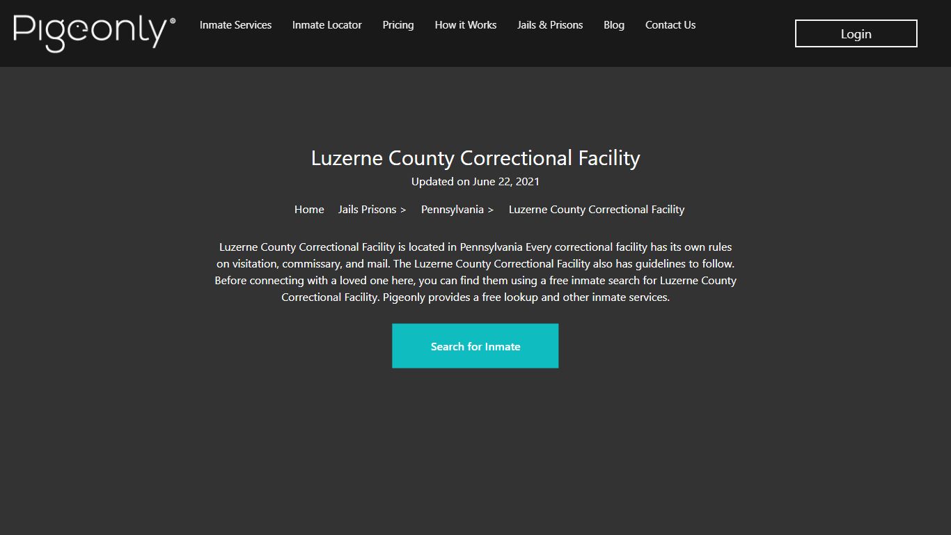 Luzerne County Correctional Facility Inmate Search ...